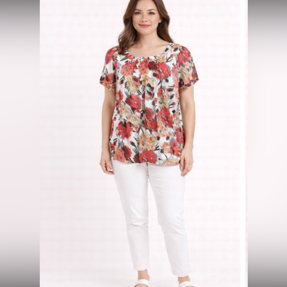 🔥 NWOT, To The Max  multiple colors, short sleeve floral top size XL